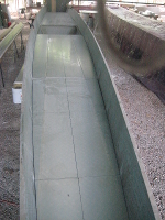 Massive cabin soles looking aft