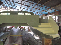 Starboard stern steps view from aft