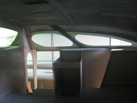 Port saloon window cutouts from inside the saloon