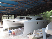 Fairing complete with the undercoat applied.