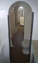 Owners Hull looknig aft from shower.