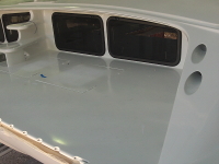Forward saloon windows from the outside.