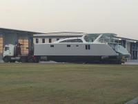 Arriving at new factory for painting.